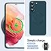 Slim Case for Samsung Galaxy S21 5G, [Camera Lens Protector][Mag-Safe] Thin Metal Matte Silicone Soft Rubber Galaxy S21 Phone Case, Magnetic Wireless Charging Cover for Samsung S21 5G (Green)
