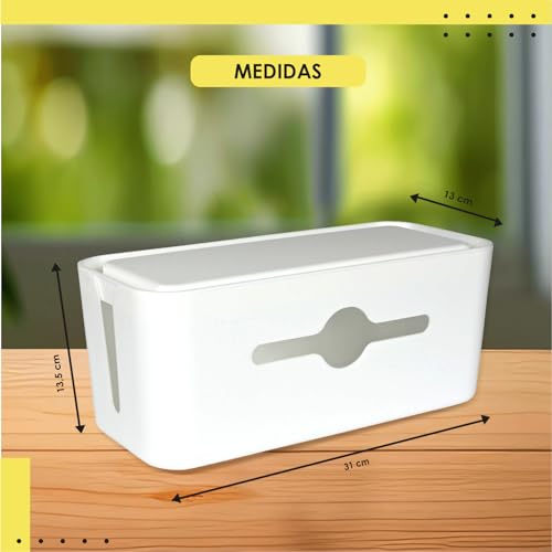 Kabel-Organizer-Box | Kabel-Organizer für den Schreibtisch | Kabelaufwicklung | Verstecken und Ordnen von Kabeln | Kabelmanagement | Kabelaufbewahrung | Kabel-Organizer