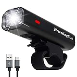 BurningSun USB Bike Light Bike Headlight Runtime 8+ Hours 400 Lumen Super Bright Bicycle Front Light Waterproof 4 Mode USB Rechargeable Cycling Riding Lamp LED Flashlight Fits All Bicycles, Road, MTB