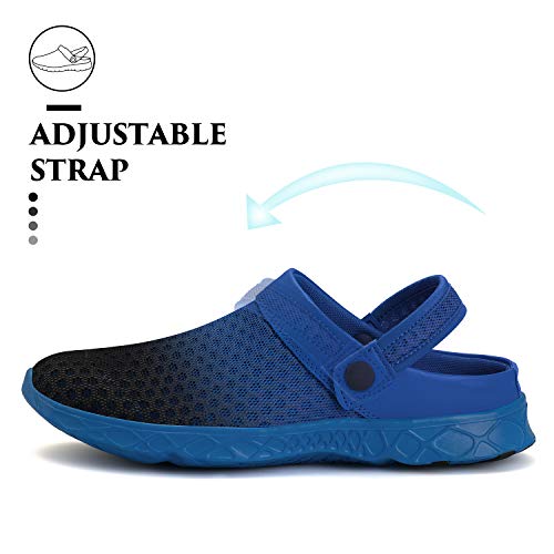 Saguaro Men's Women's Quick Dry Garden Shoes Lightweight Gardening Clog Shoes Water Sandals For Sports Outdoor Beach Pool Exercise Navy Blue #TOP3