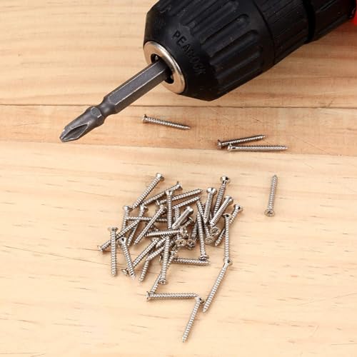 Xujinsongg Tornillos autorroscantes M2 de cabeza plana, surtido de 800 piezas miniatura 4