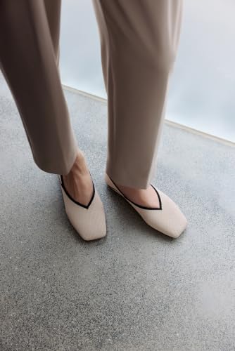 Image of VIVAIA Maro Women's Square Toe Flats Comfortable Lightweight Washable Ballet Flat Shoes for Office Work Travel