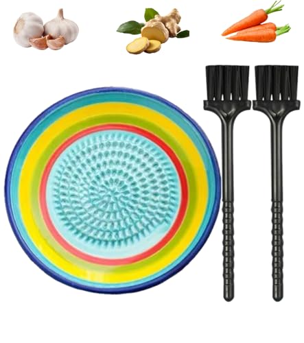 TAKONE Ingwerreibe Keramik – Knoblauch Tellerreibe Mit...