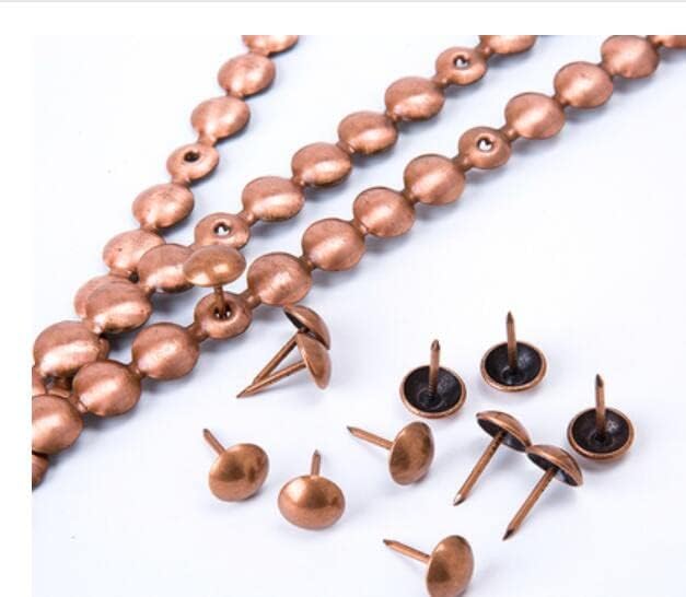 20Meter Upholstery Nail Tack Strips 11mm Bronze Decorative Furniture Nail Trims Tapes, Upholstery Tacks Sofa Bedside Black Tap - (Color: 20M Red Bronze)