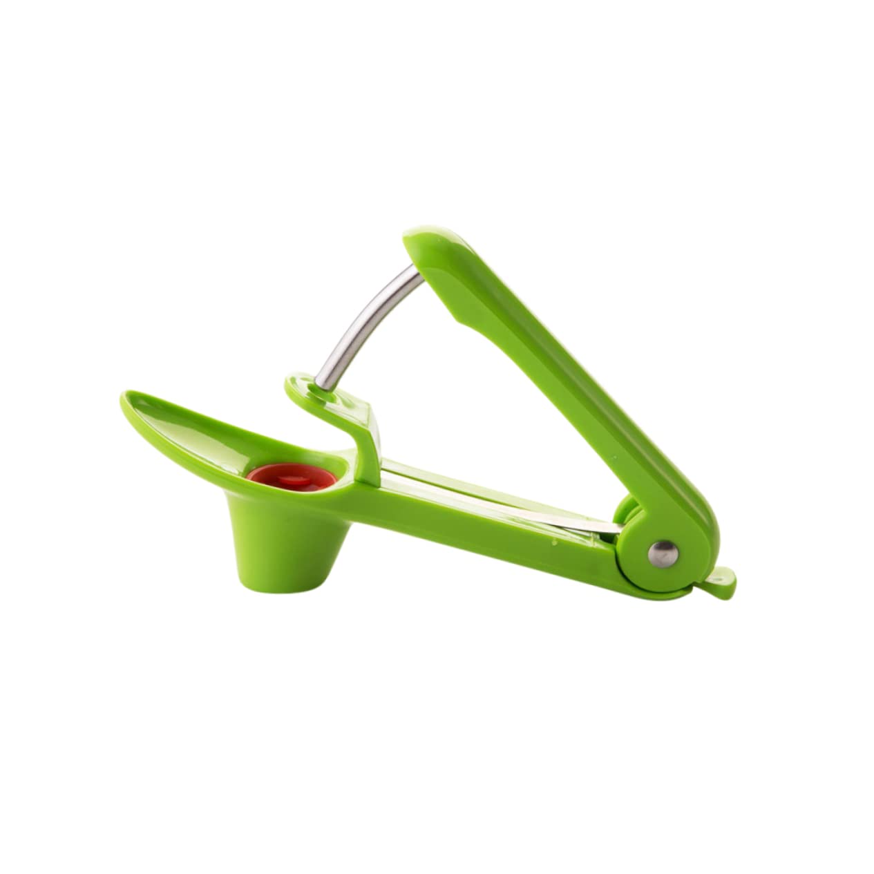 PRETYZOOM Stainless Steel Cherry Pitter Tool Squeeze Grip Device for Removing Pits From Fruits and Vegetables Green for Safe Cherry Preparation