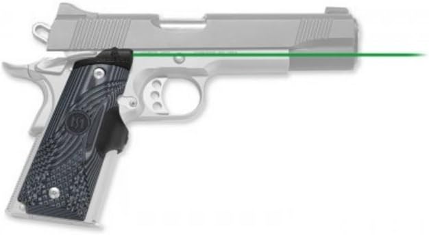 Lasergrip Crimson Trace LG-904G Master Series G10 Black/Grey, 1911 Government/Commander, Green