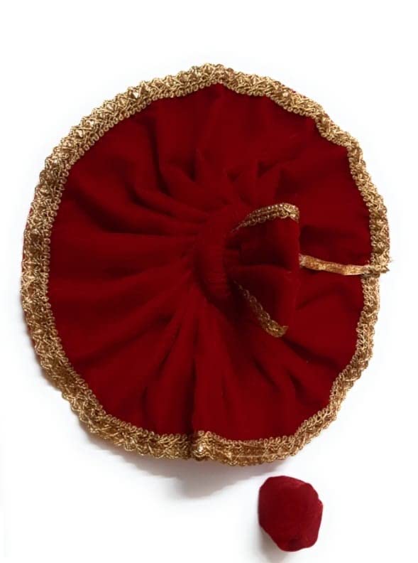 Sonali Boutique-Laddu Gopal Dress,Winter Dress.red Velvet Dress. Size(0 to5) (2, red)