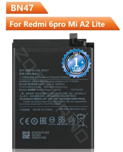 Image of Original BN47 Battery for Redmi 6 Pro I A2 Lite M1805D1SI Battery with 1 Year Warranty****(B40)