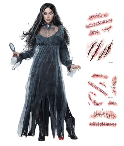 Damen Halloween Friedhofsbraut Kostüm,...