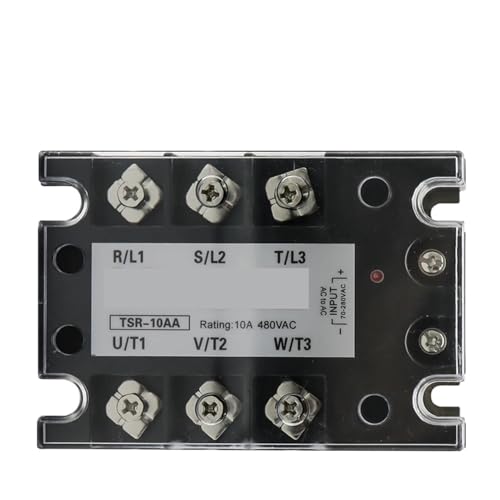 Relais semi-conducteur triphasé SSR 10AA avec dissipateur thermique AC 480V pour contrôle industriel