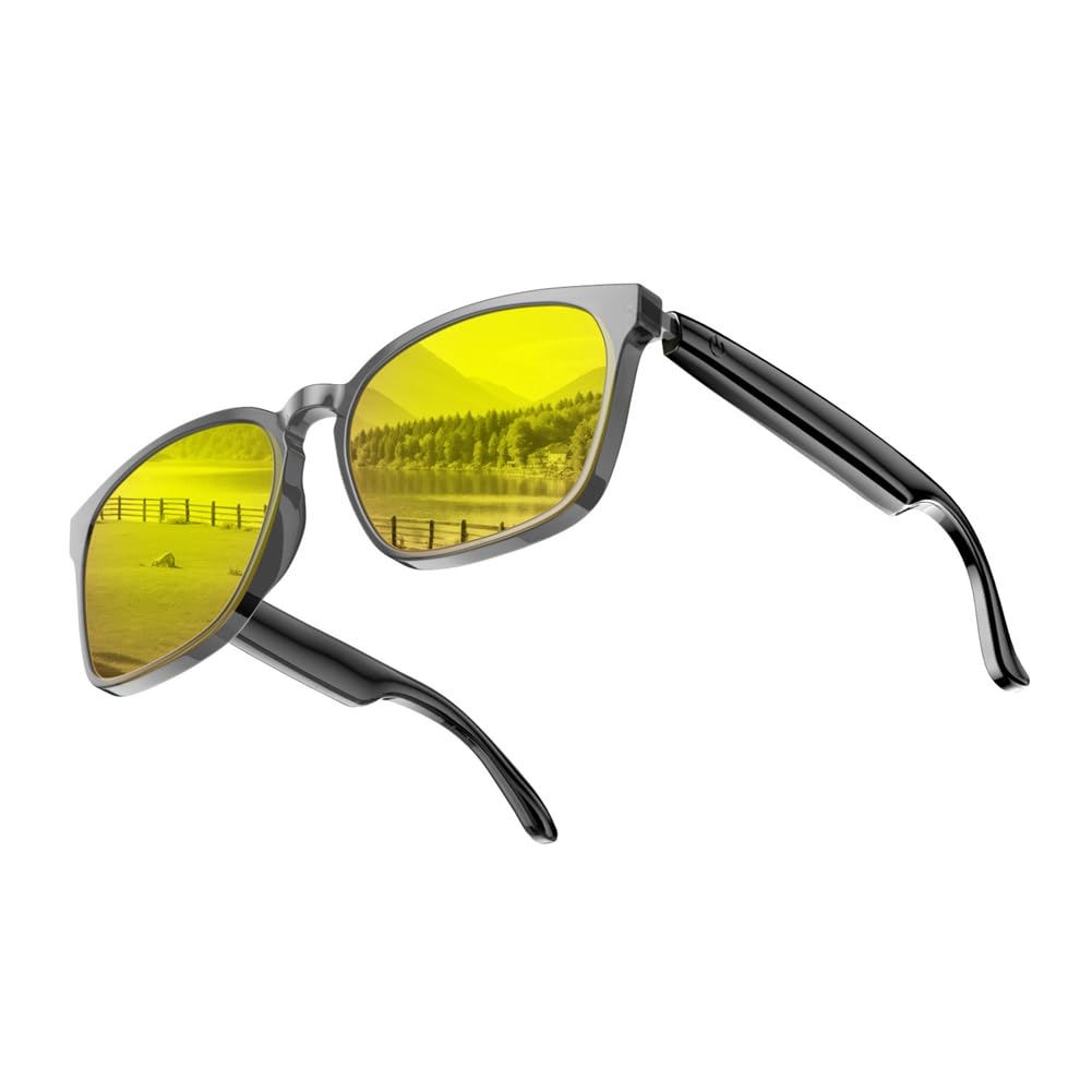AI Smart Glasses Bluetooth 5.4 con altoparlante 145 lingue traduttore in tempo reale occhiali da sole per uomini e donne F