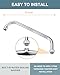 Commercial Faucet Swivel Spout Replacement: 12“ Add-on Swing Nozzle Spout - Chrome Polished Spout Replacement Part For Commercial Kitchen Sink Faucet - 1.8gpm/ 2.2gpm Aerator - G3/4 Internal Thread