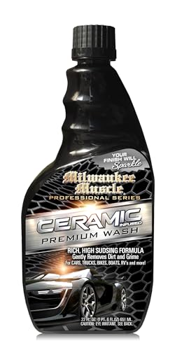 Milwaukee Muscle Car Wash - 22 Fl Oz - Professional Ceramic Car Wash Soap - Car Cleaner for Cars
