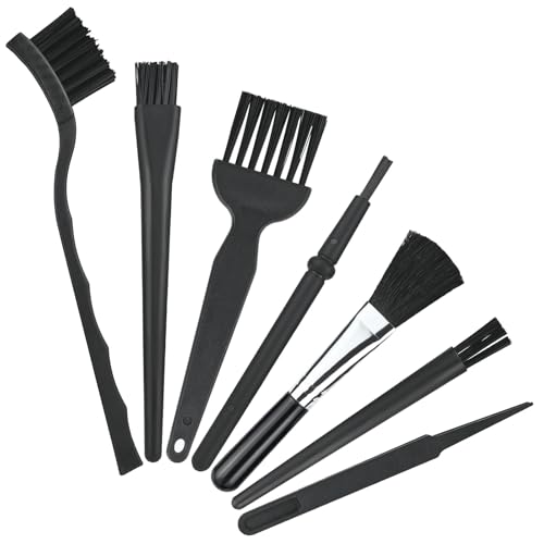 Antistatische borstels, 7 stuks, klein, draagbaar, antistatische ESD-borstel, antistatisch toetsenbord, reinigingsborstel voor computer, toetsenbord en laptop
