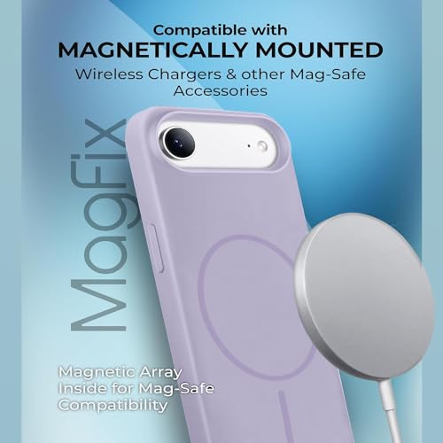 Image of iPhone 17 Air Silicone Magsafe Case | Shock Proof Design & Camera Protection | Premium Rubberised Apple iPhone 17 Air Cover (Microfiber Lining) | Magnetic Liquid Silicone - Purple
