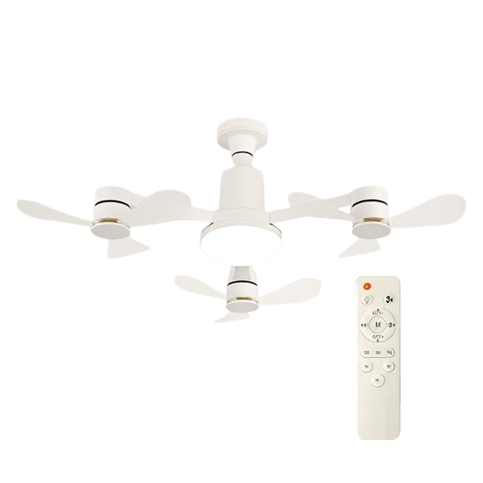 Ventilador de techo con luz LED interior para climatizar dormitorios de hogar 8