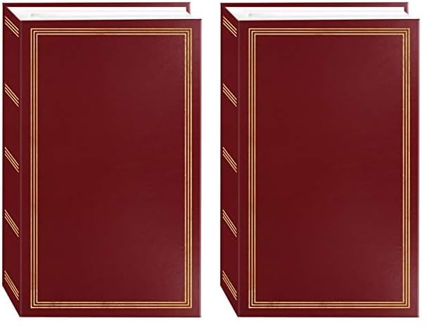 3-ring pocket BURGUNDY album for 504 photos - 4"X6" (Pack of 2)