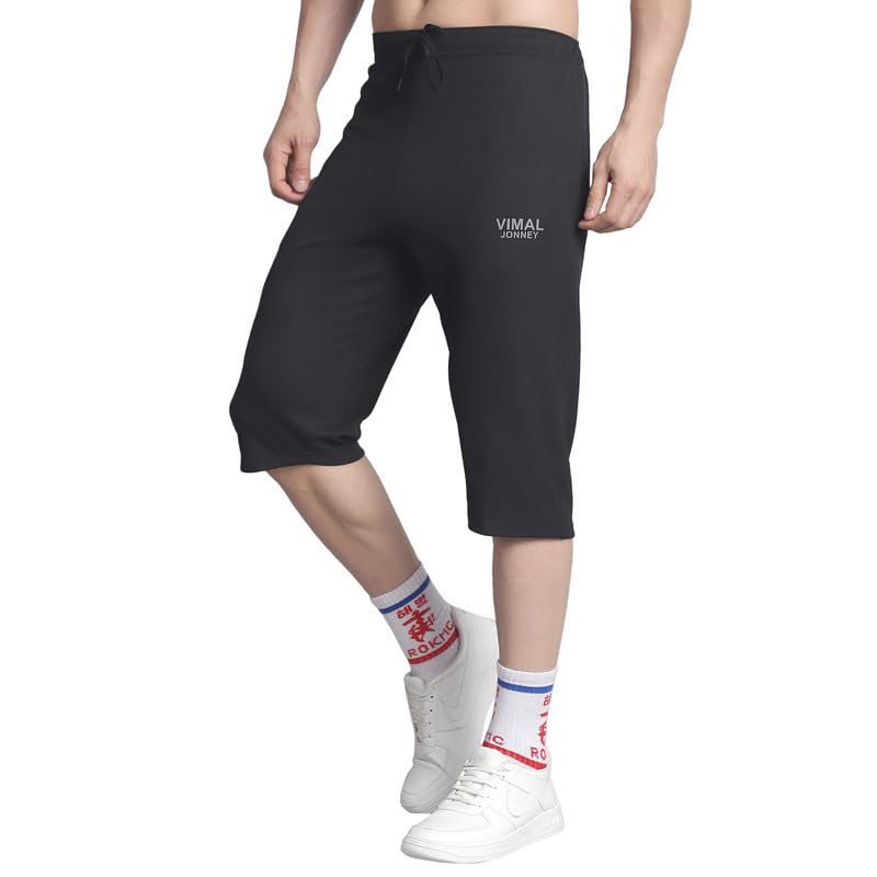 Image of Mack Jonney Solid Regular Fit Polyster Lycra Capri for Men-P