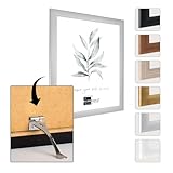 Bildershop-24 Valencia Marco de fotos con soporte, plata mate, 15 x 21 cm (DIN A5), normal (brillante)