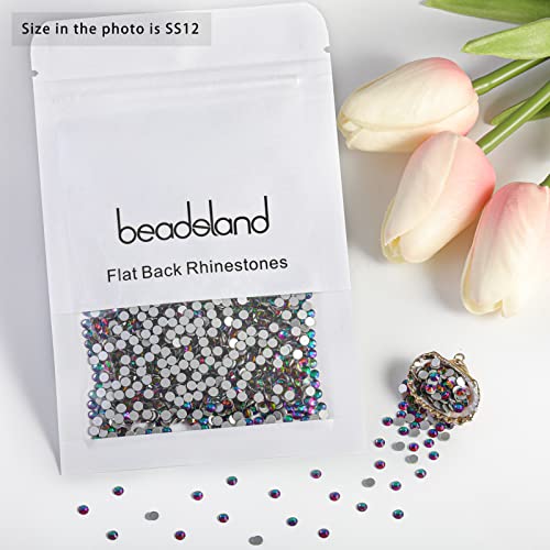 Image of Beadsland Flat Back Crystal Rhinestones,Green Volcano, SS12, 1440pcs