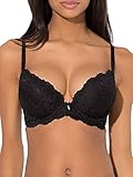 Smart & Sexy Women's Add 2 Cup Sizes Push-Up Bra, Black Hue, 36C