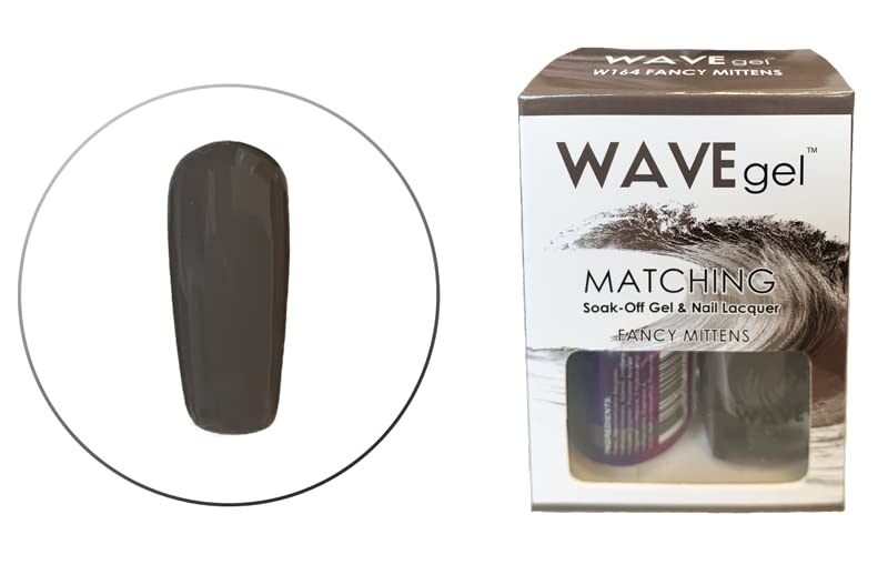 WAVEGEL Soak-0ff Gel & Nail Lacquer Matching Duo Set - Fancy Mittens - W164-164 I 0.5 Oz