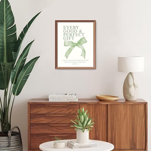 Image of LARTSFRO Coquette Sage Green Bow Wall Art Decor Posters, Sage Green Bow Room Bedroom Bathroom Dorm Wall Art Decor Aesthetic for Teen Girls Gifts, Inspirational Bible Verses Bow Wall Decor, 10x8 Inch Set of 4 Pcs Bow Pictures (UNFRAMED)