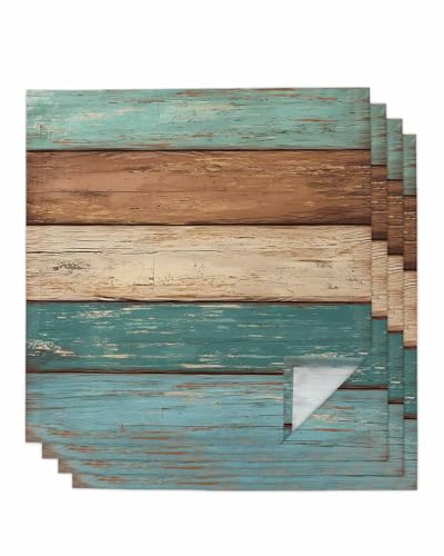Servilletas de tela color teal set de 4 20x20 pulg miniatura 1