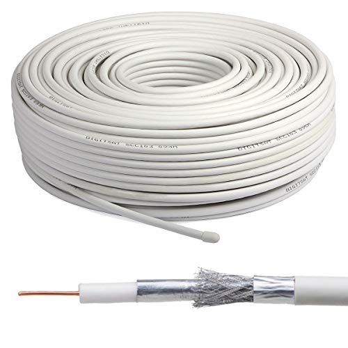 MKGT RG6 Freesat Coax Cable, 30m White