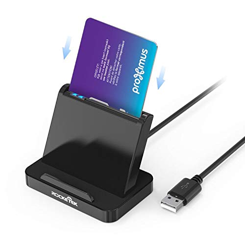 Rocketek CAC Smart Card Reader, DOD Military USB Common Access CAC Smart Card Adapter for
