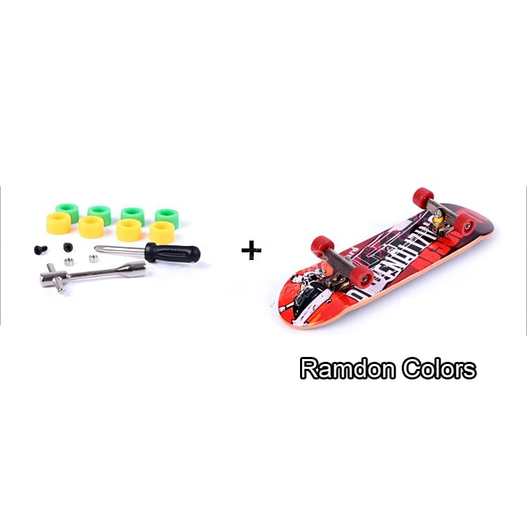 zalati Finger Skateboard Ramp Set Mini Fingerboard Kit with Tools for All Ages Games Playing Finger Practice - Ramps with Rail - Image 2