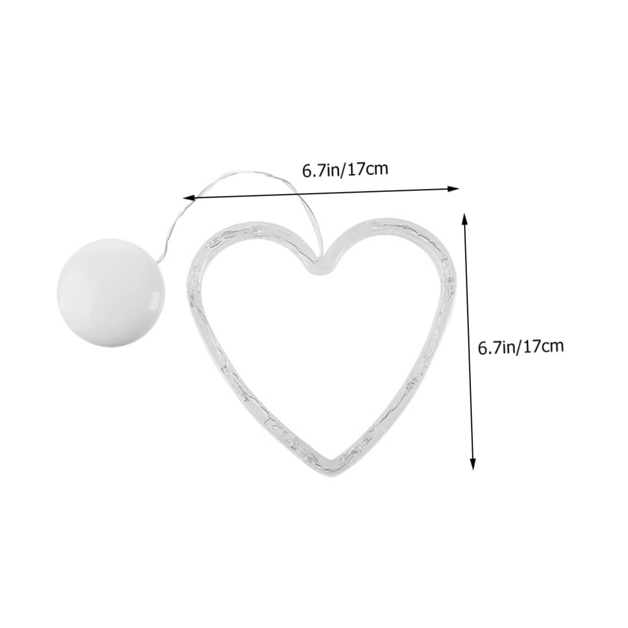 FOYTOKI 3Pcs Heart Shaped Window Hanging Lights Valentines Day Decor for Romantic Atmosphere Warm Light Ambiance for Parties Weddings and Daily Use