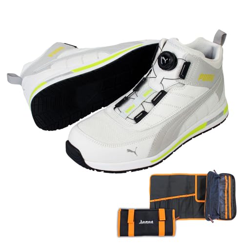 プーマ] 安全靴 スイッチバック イエロー ディスク ミッドカット 25.5