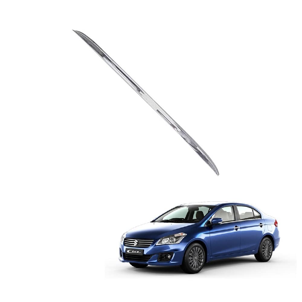 Car Dicky/Diggi/Boot Garnish Chrome Stainless Steel Suitable for Maruti Suzuki Nexa Ciaz Type-1-image-44