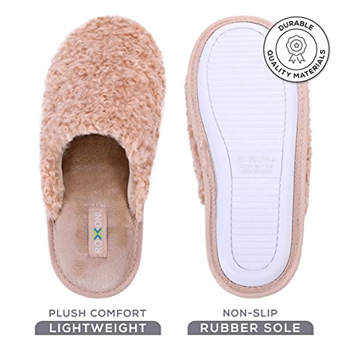 Roxoni Women Slipper Cozy Memory Foam, Indoor Outdoor Rubber Sole3