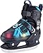 X-TECH Thunder LED Schlittschuh black/bule, 33-36