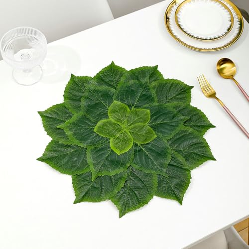 Set de table de qualité Daesar au motif de feuilles et fleur vert 42cm - 2