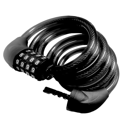 Bike Cable Lock 4 Digit Combination Bicycle Lock 6FT Long