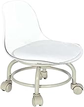 HEYEZEXI Low Round Roller Seat Swivel Chair 360 Degree Rotating Rolling Stool Sturdy Footrest Movable Mini Stool Pulley Wheel for Office, Kitchen, Home,Kids and Adlut