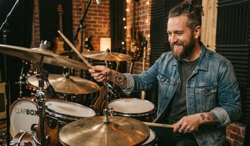 Image of Clapbox Drum Sticks 7A Size, Classic Maple Wood - One Pair | Lightweight, Balanced & Durable