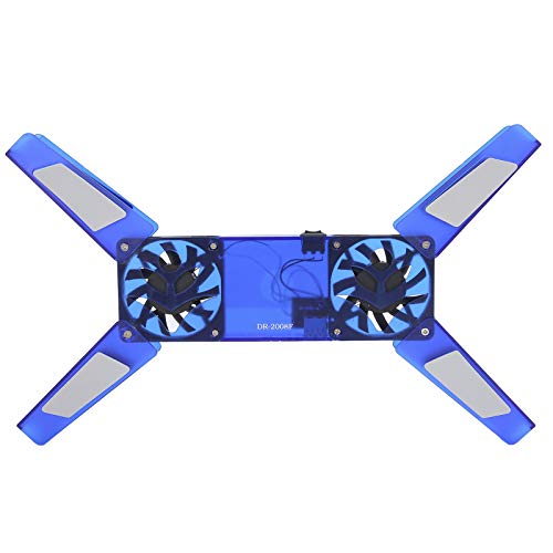 Base refrigerante plegable para laptop con doble ventilador miniatura 4
