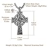 HZMAN Stainless Steel Celtic Cross Necklace for Men Women Vintage Viking Irish Knot Amulet Pendant Jewelry Gift (Silver) #4
