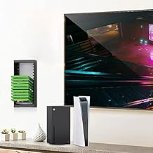 TwiHill Rack de armazenamento de disco de jogo de camada única. A caixa de armazenamento de disco é adequada para XBOX Series S / XBOX Series X, rack de armazenamento de disco montado na parede host, acessórios XBOX Series S / XBOX Series X