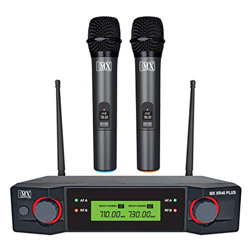 Image of MX Microphones Professional Fixed Frequency Series Microphones XR-40 Plus Microphone with 2 Handhelds Microphone