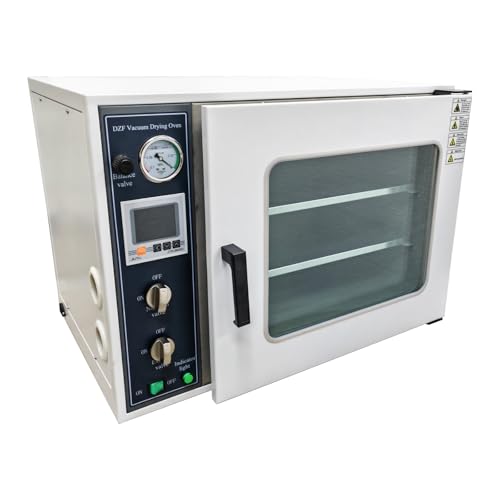 INTSUPERMAI 1.9 Cu Ft Digital Vacuum Drying Oven with Intelligent Temperature Control Industrial Vacuum Oven Drying Box Vacuum Drying Heat Treat Oven with Install Nitrogen Inlet 110V