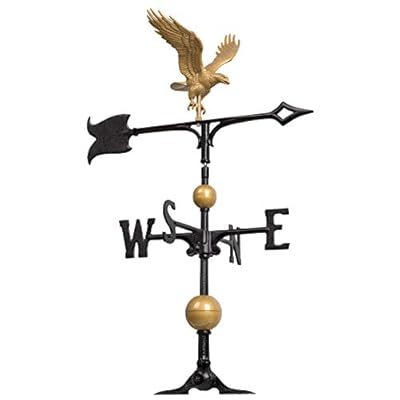 Whitehall Products Full-Bodied Eagle Weathervane, 30-Inch, Gold/Bronze