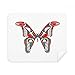 3D Butterfly in Red&Blue Colour Cleaning Cloth Screen Cleaner 2pcs Suede Fabric