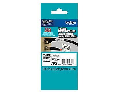 Brother P-Touch TZe Tape - Cable/Wire Labels - 1/2 in. Width - Red - 26-1/5 ft. Length