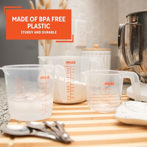 Set de 3 Vasos Medidores Plásticos Imusa 1, 2 y 4 tazas miniatura 3