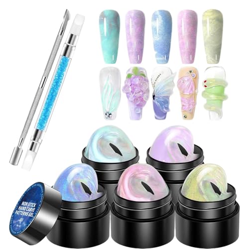 Juego de manicura en gel para esculpir uñas 3D y bolígrafo para decoración en casa